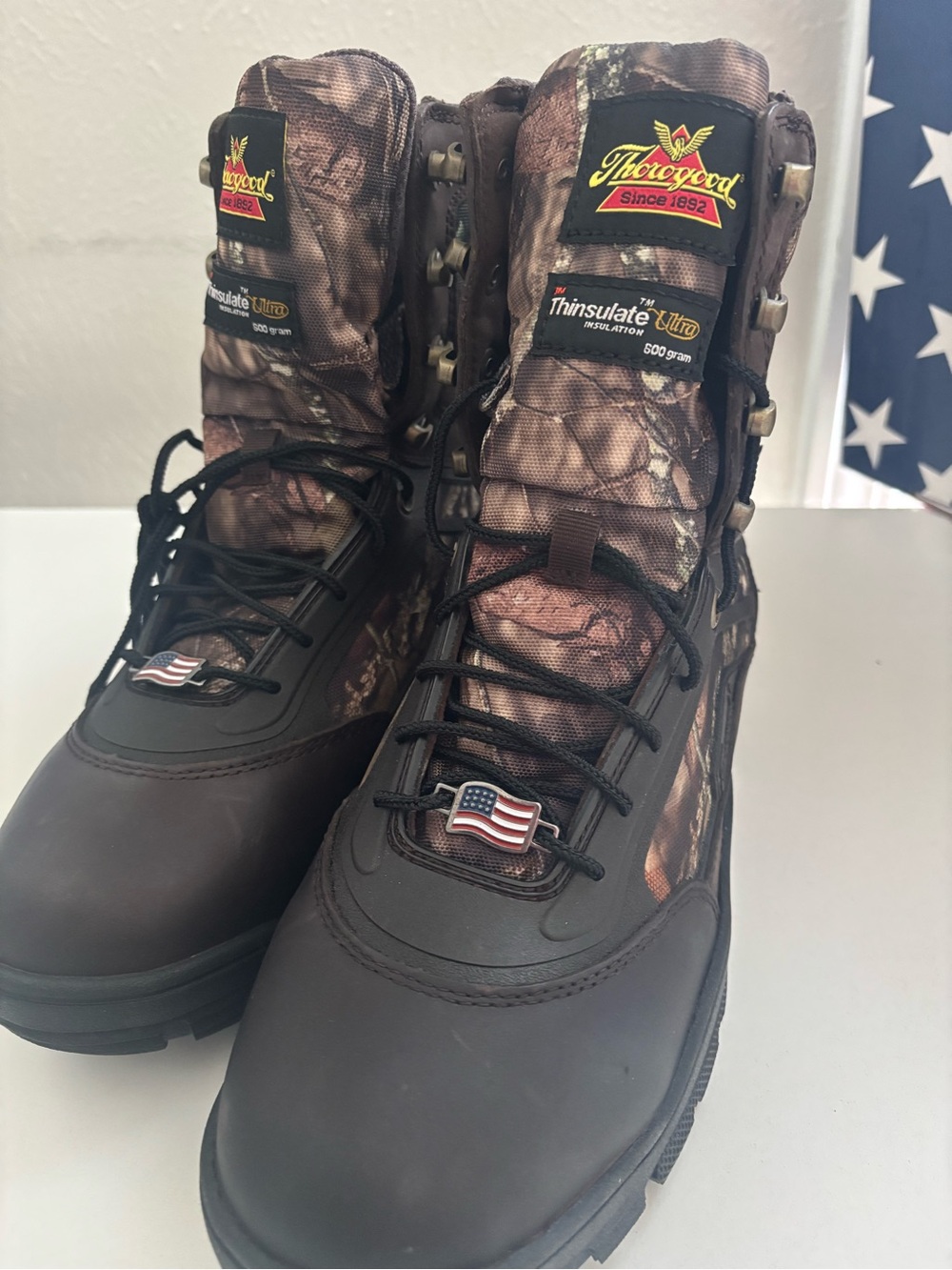 Thinsulate Insulated Brown Camo Men's Hunting Boots